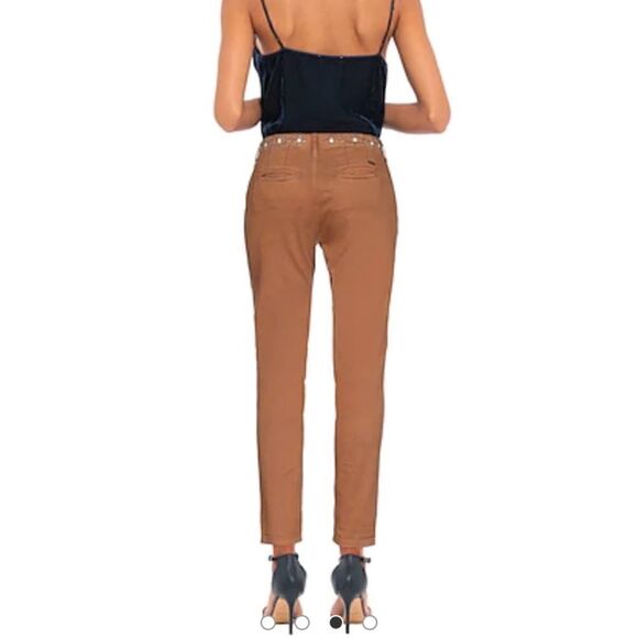 GUESS Los Angeles Embellished Khaki Pants Size 26 - Picture 2 of 7